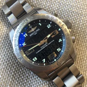Breitling Cockpit B50 46mm EB5010 Black Titanium Wristwatch Box Papers