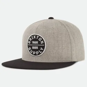 Brixton Oath III Snapback Cap Light Heather Grey/Black