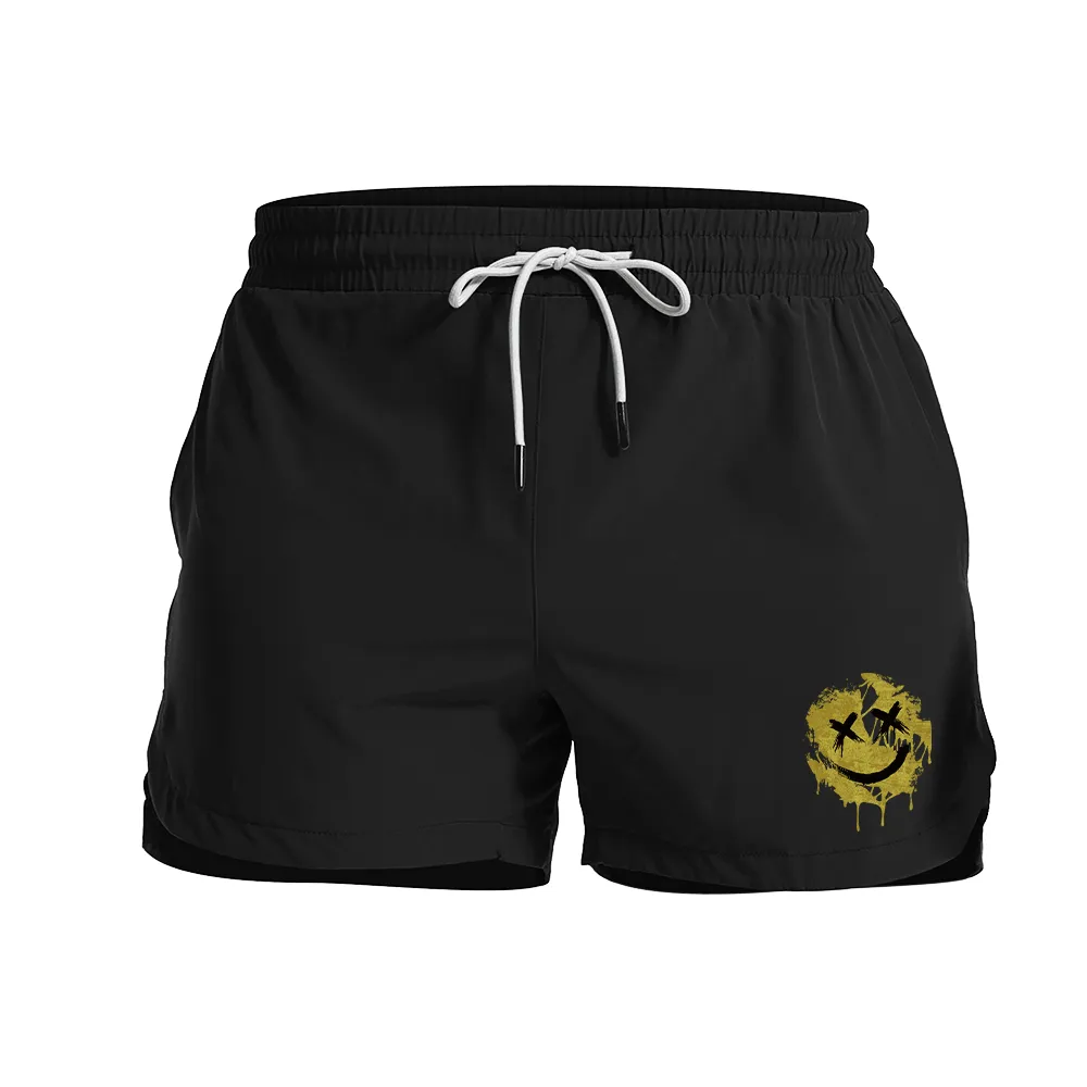 Broken Smile Graphic Shorts