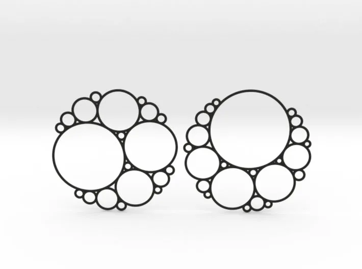 Bubbly Apollonian Earrings (Nylon)