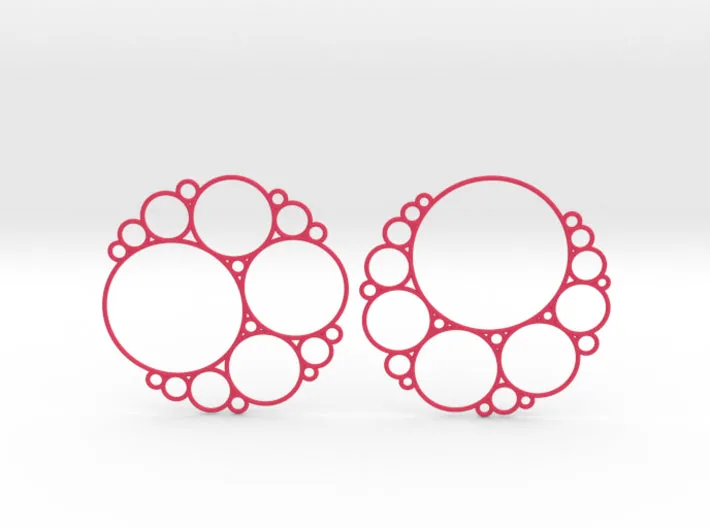 Bubbly Apollonian Earrings (Nylon)