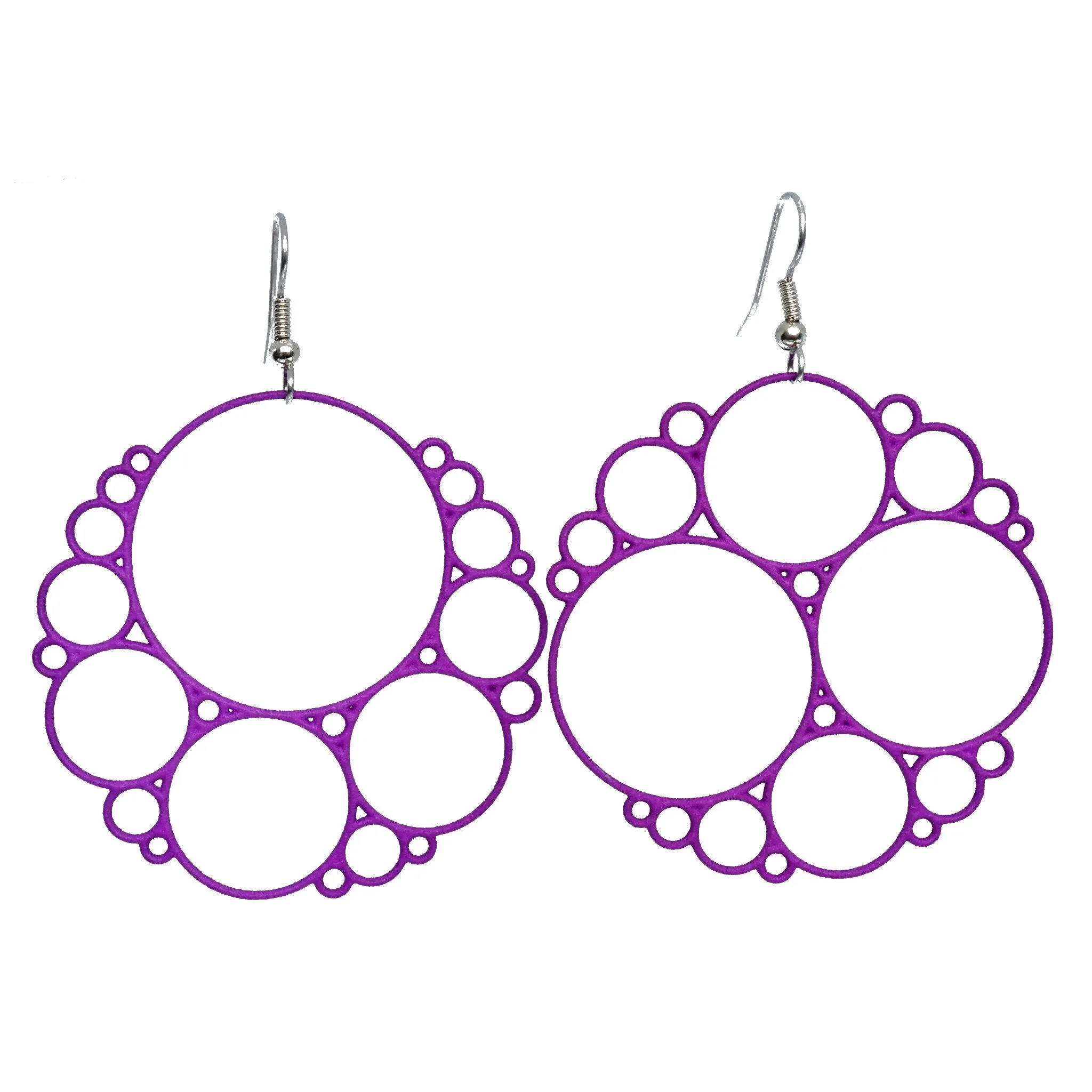 Bubbly Apollonian Earrings (Nylon)