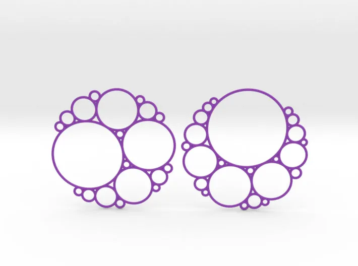Bubbly Apollonian Earrings (Nylon)