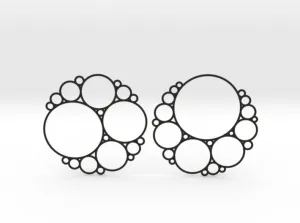 Bubbly Apollonian Earrings (Nylon)