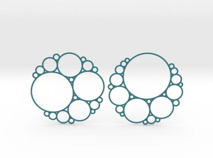 Bubbly Apollonian Earrings (Nylon)
