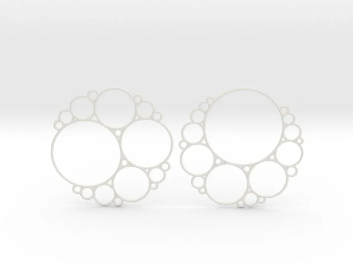 Bubbly Apollonian Earrings (Nylon)