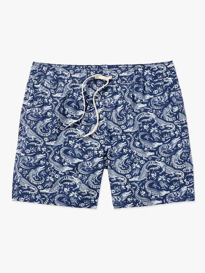 Bungalow Trunk - Navy Crocodile