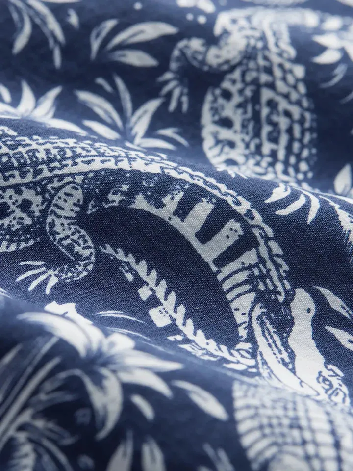 Bungalow Trunk - Navy Crocodile