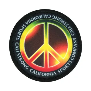 CALI Strong Peace Sign Round Hook-and-Loop Morale Patch