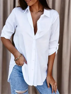 Camisa casual holgada de manga larga en Cherry Vibes