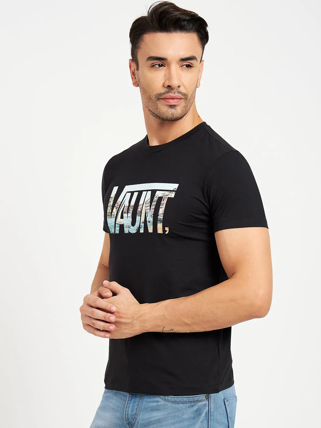 Camla Black T- Shirt For Men