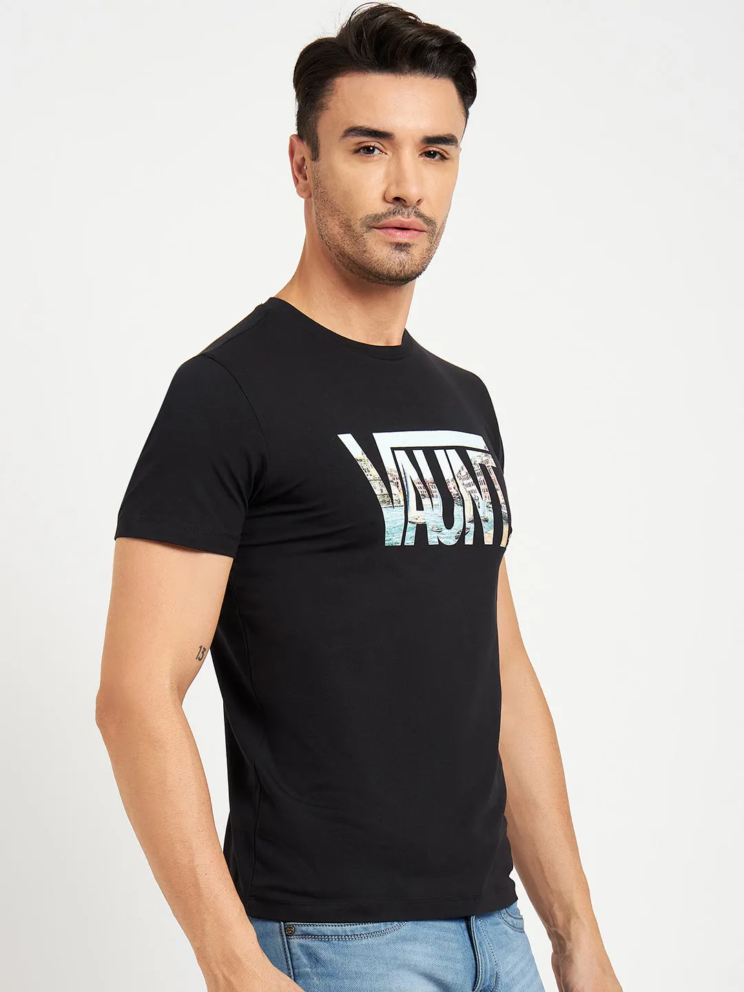 Camla Black T- Shirt For Men