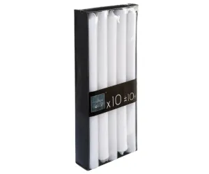 Candela Conica Bianca 25 cm - 10 pezzi