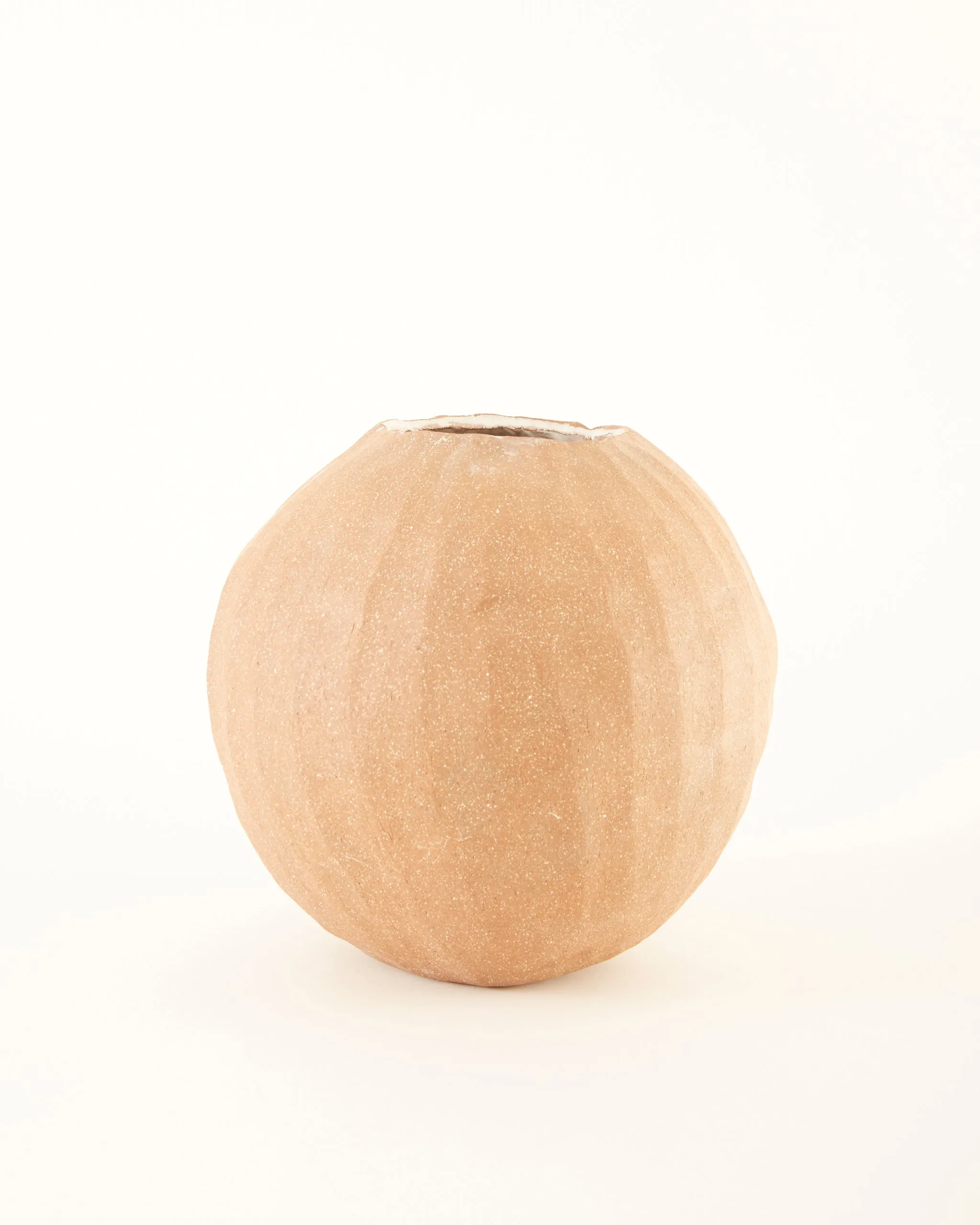 Carved Sphere in Red Clay