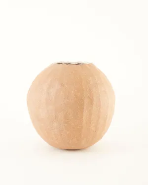 Carved Sphere in Red Clay