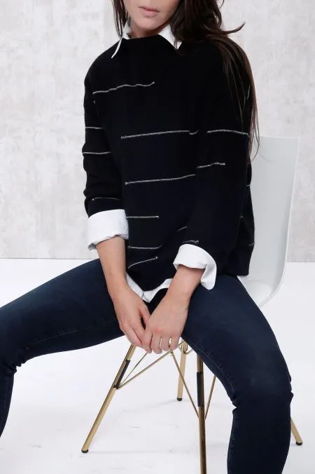 Cashmere Modern Striped Sweater