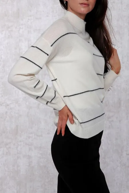 Cashmere Modern Striped Sweater