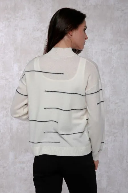 Cashmere Modern Striped Sweater