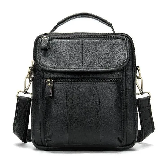 Casual Leather Shoulder Bag for Men Crossbody Messenger Satchel