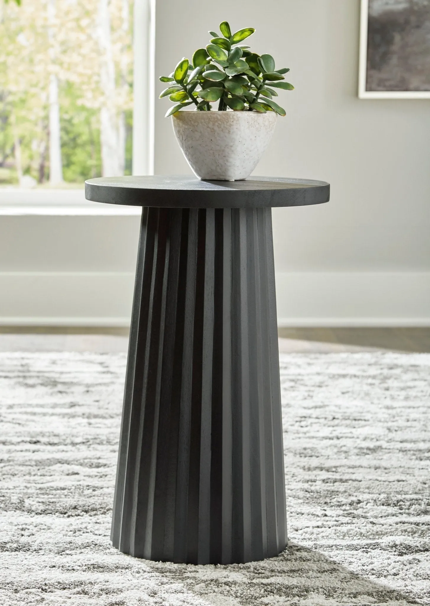 Celine Black Accent Table