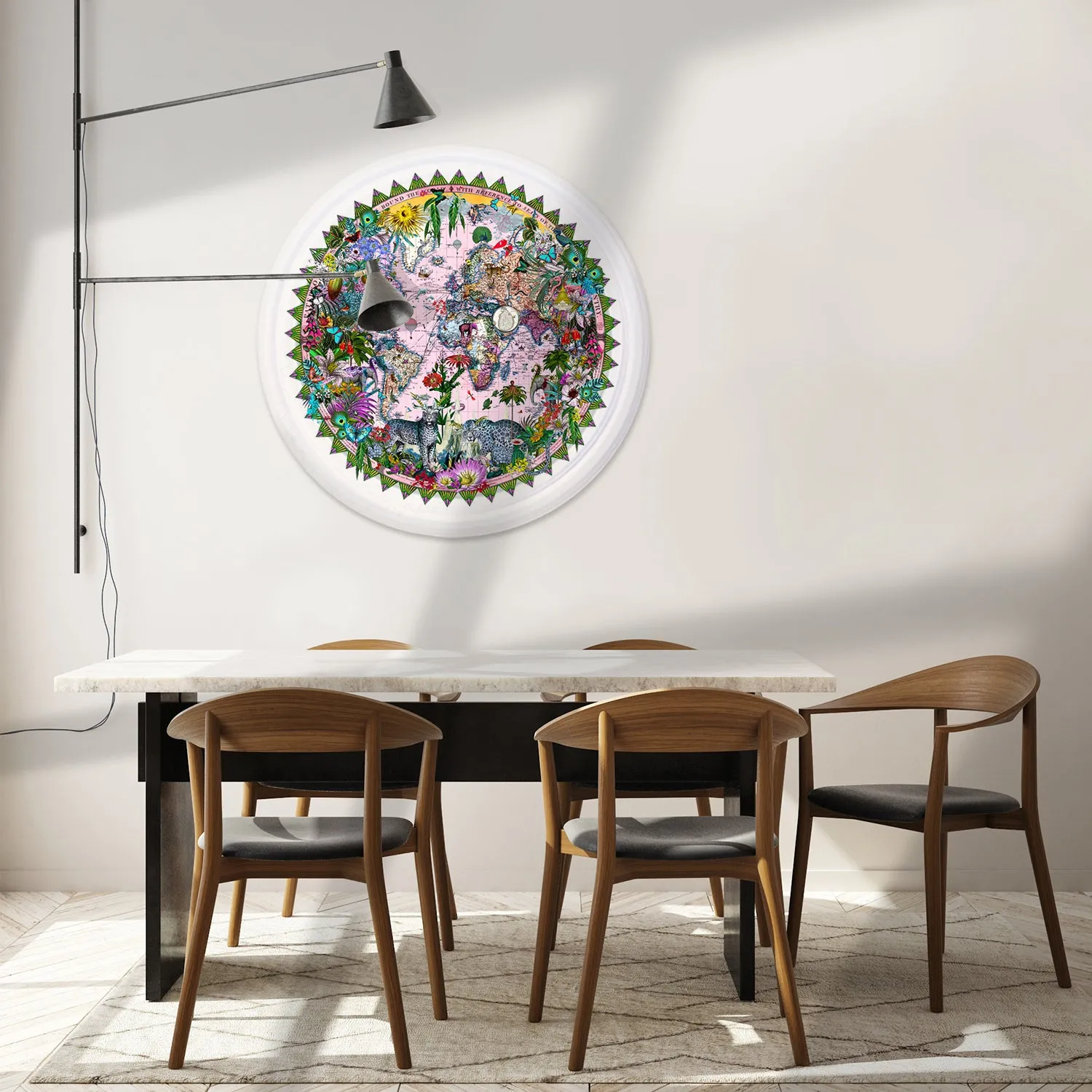 Ceylon Leopard Circular Solsetur - Art Print