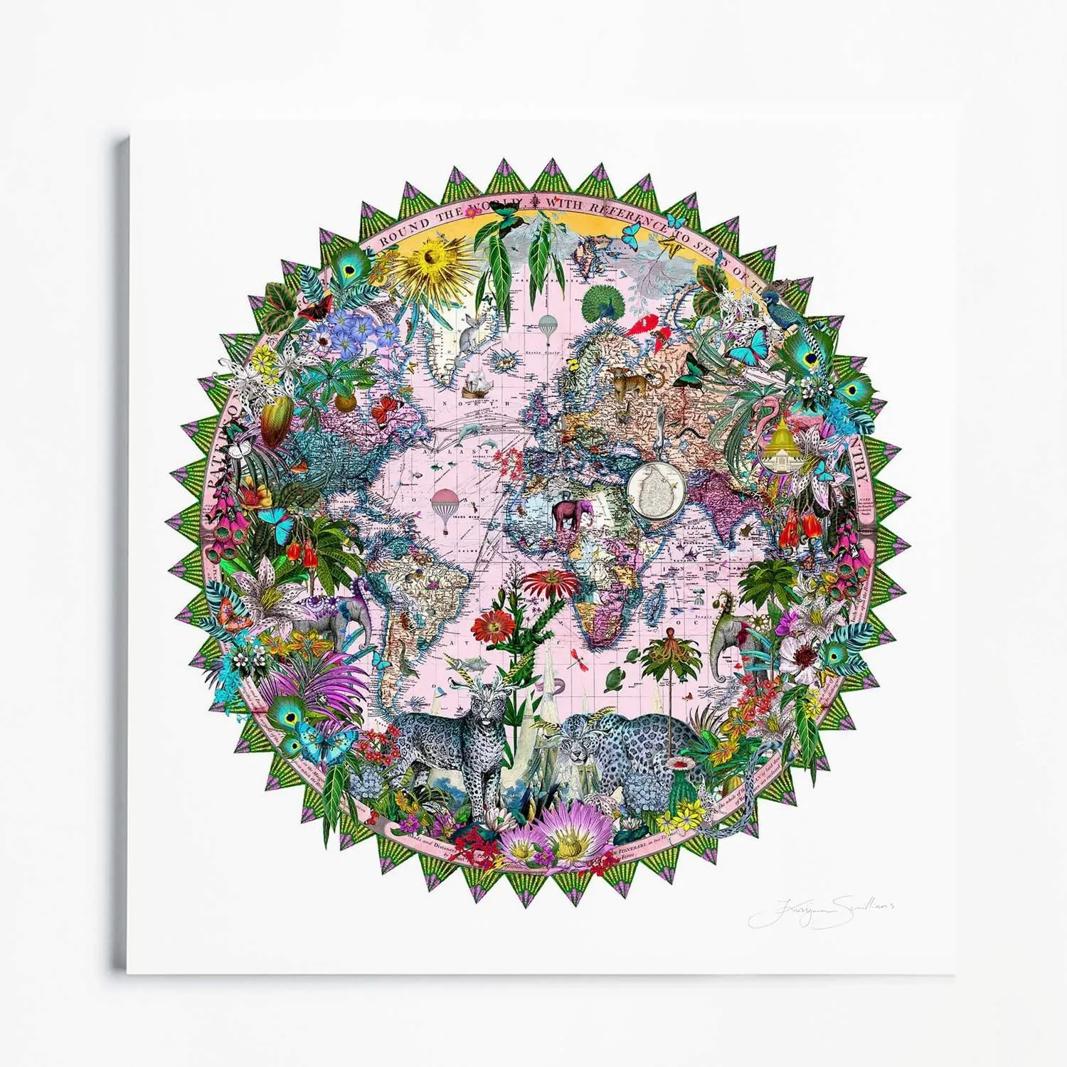 Ceylon Leopard Circular Solsetur - Art Print