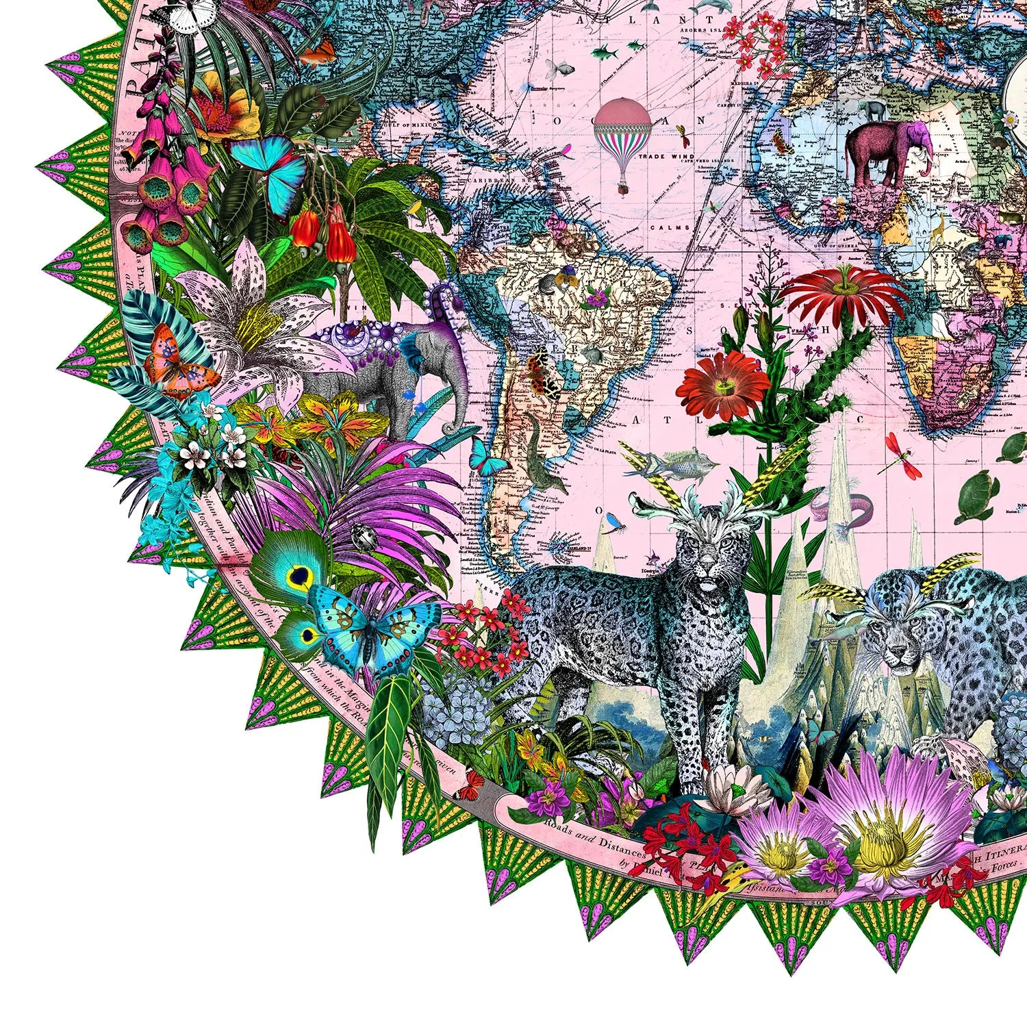 Ceylon Leopard Circular Solsetur - Art Print