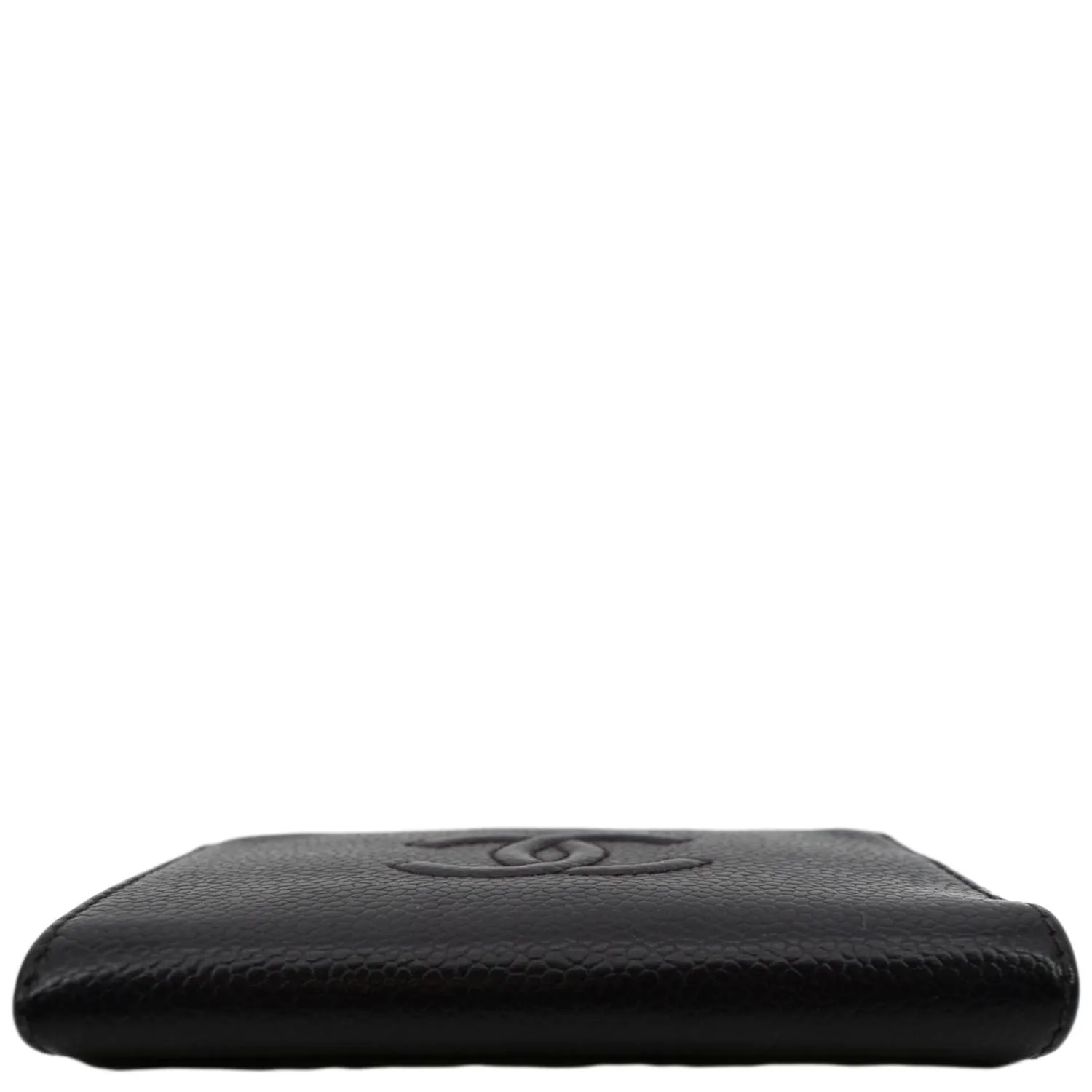 CHANEL O Key Pouch Timeless Caviar Leather Small Purse Purple