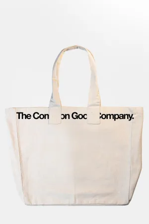 Charcoal 100% Recycled Cotton Market Tote - Longform Logo