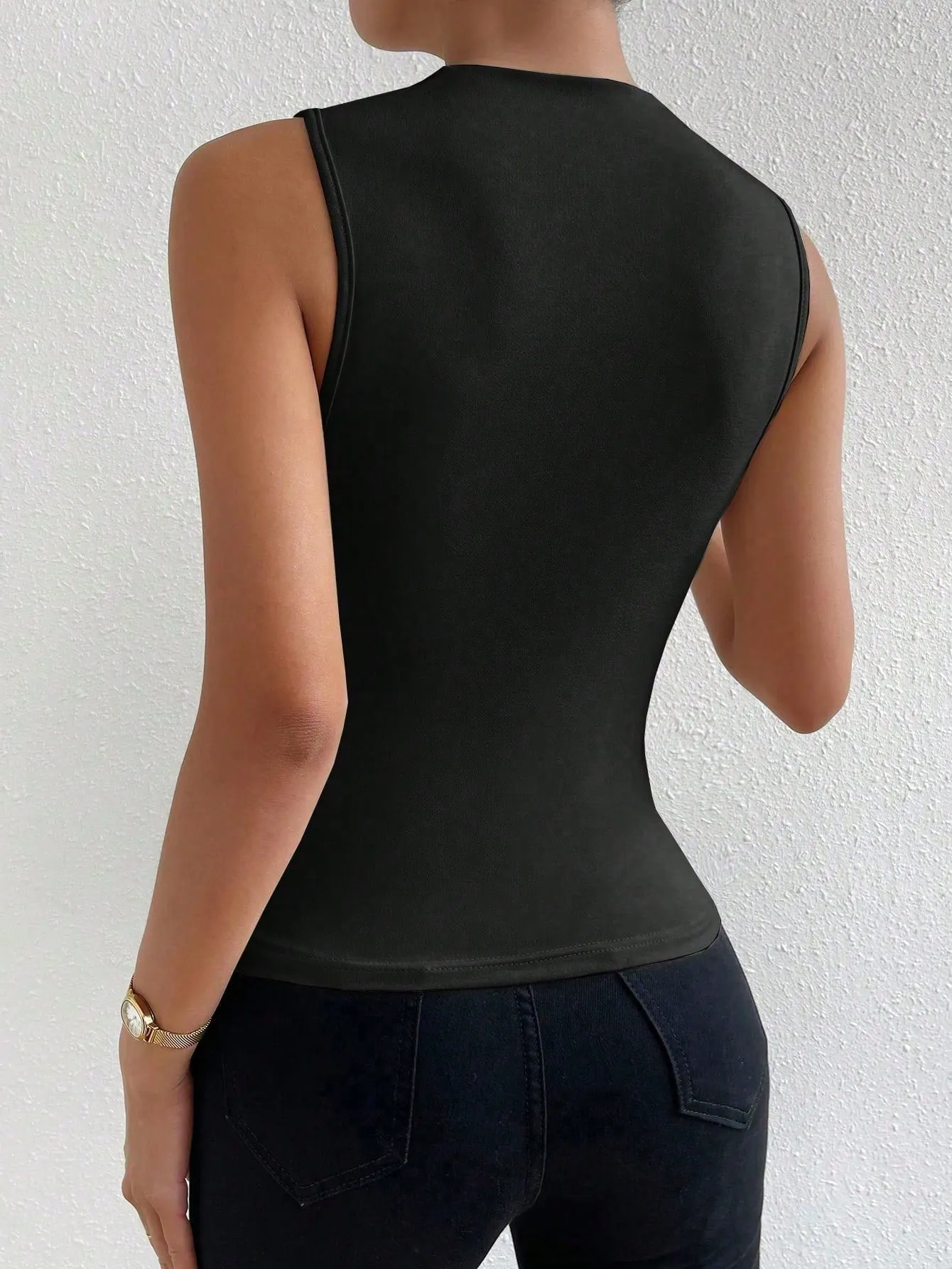 Cherry Vibes: Top Tank Fruncido para Mujer en