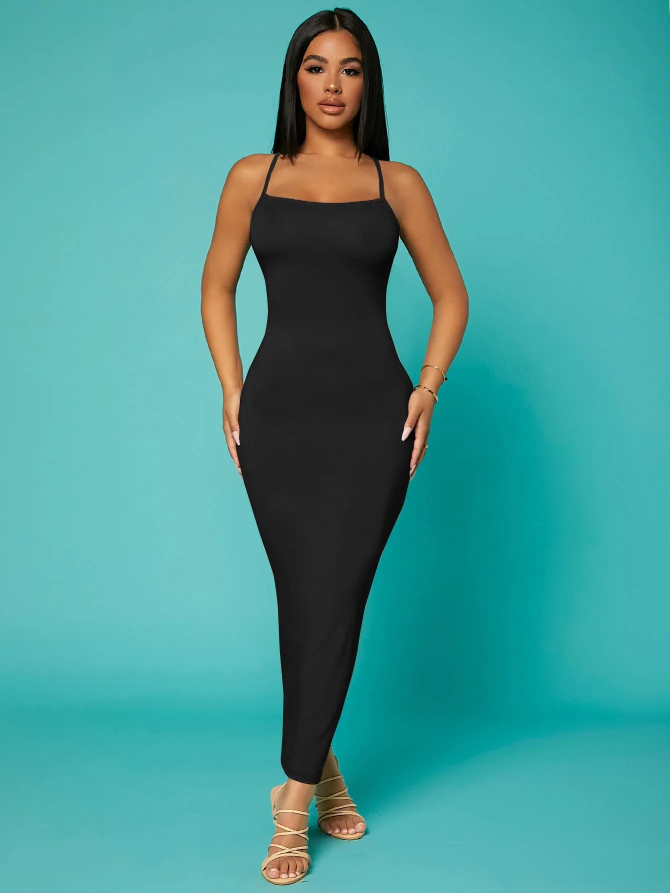 Cherry Vibes: Vestido largo ajustado para el verano en