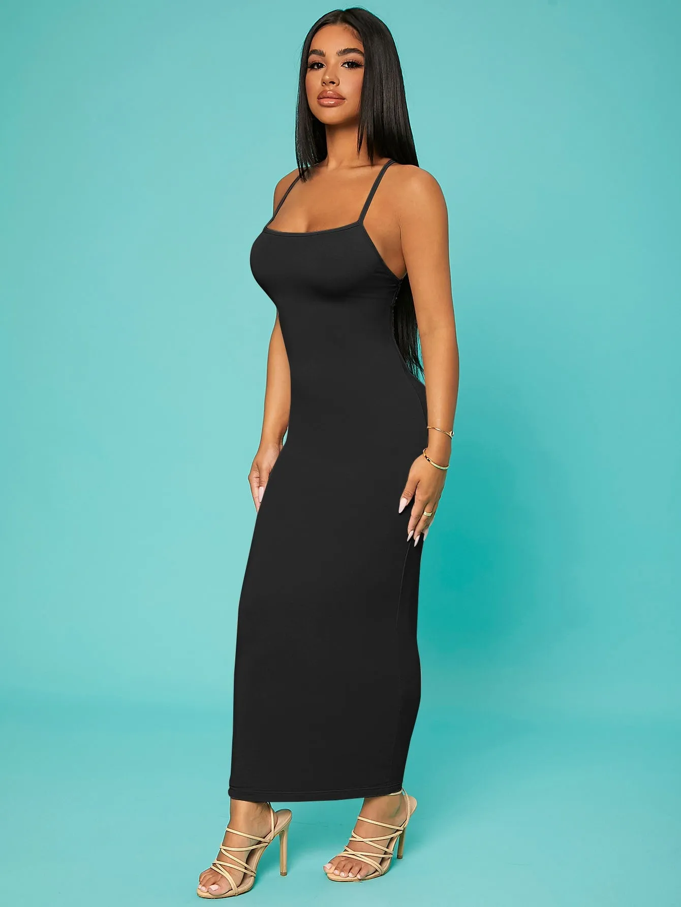 Cherry Vibes: Vestido largo ajustado para el verano en