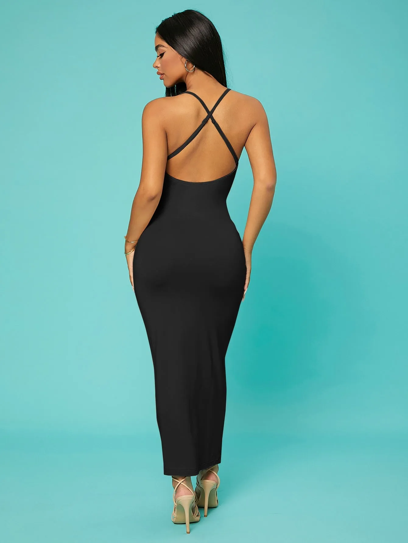 Cherry Vibes: Vestido largo ajustado para el verano en