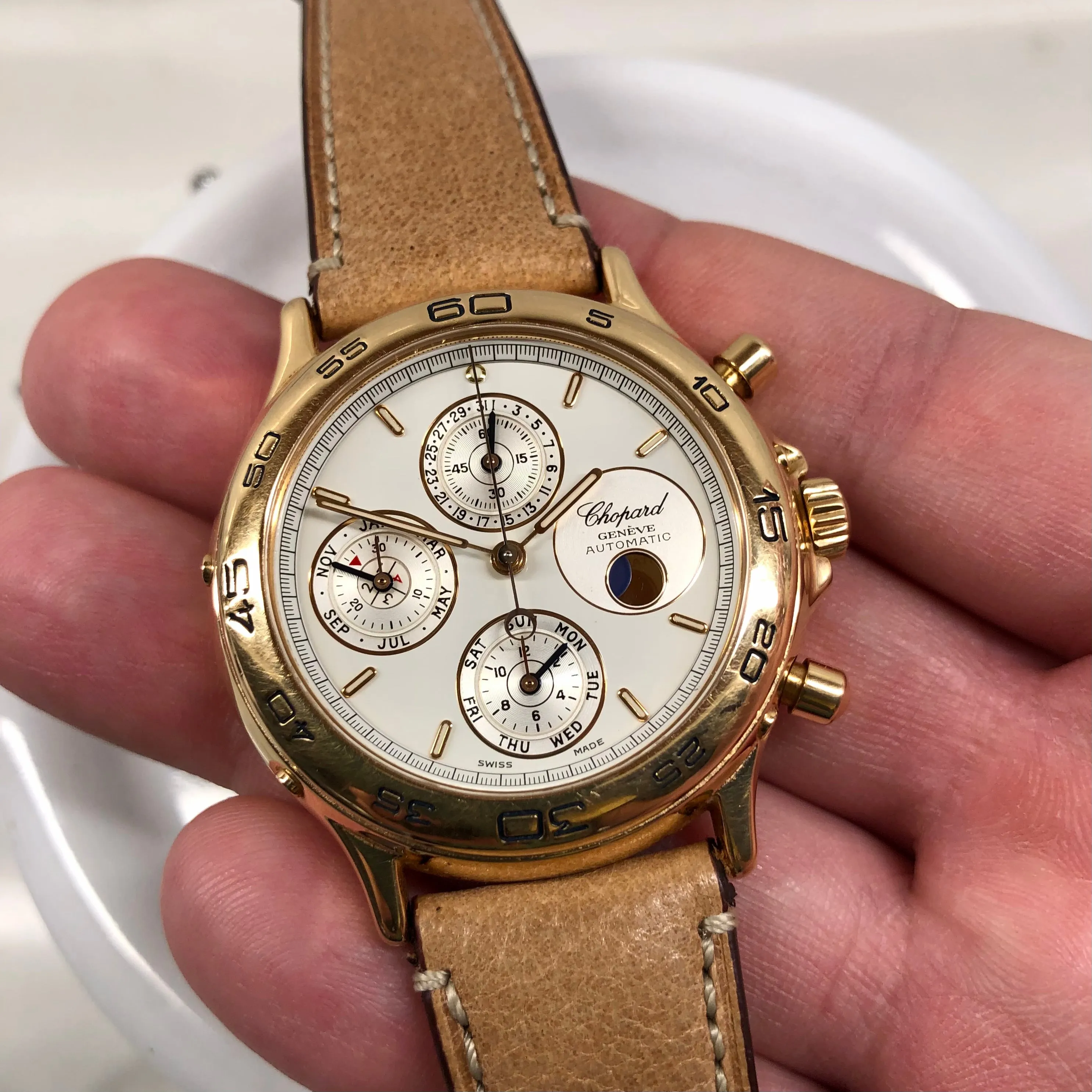 Chopard Classique Perpetual Calendar Chronograph 36/1208 41mm Automatic Limited Edition Wristwatch