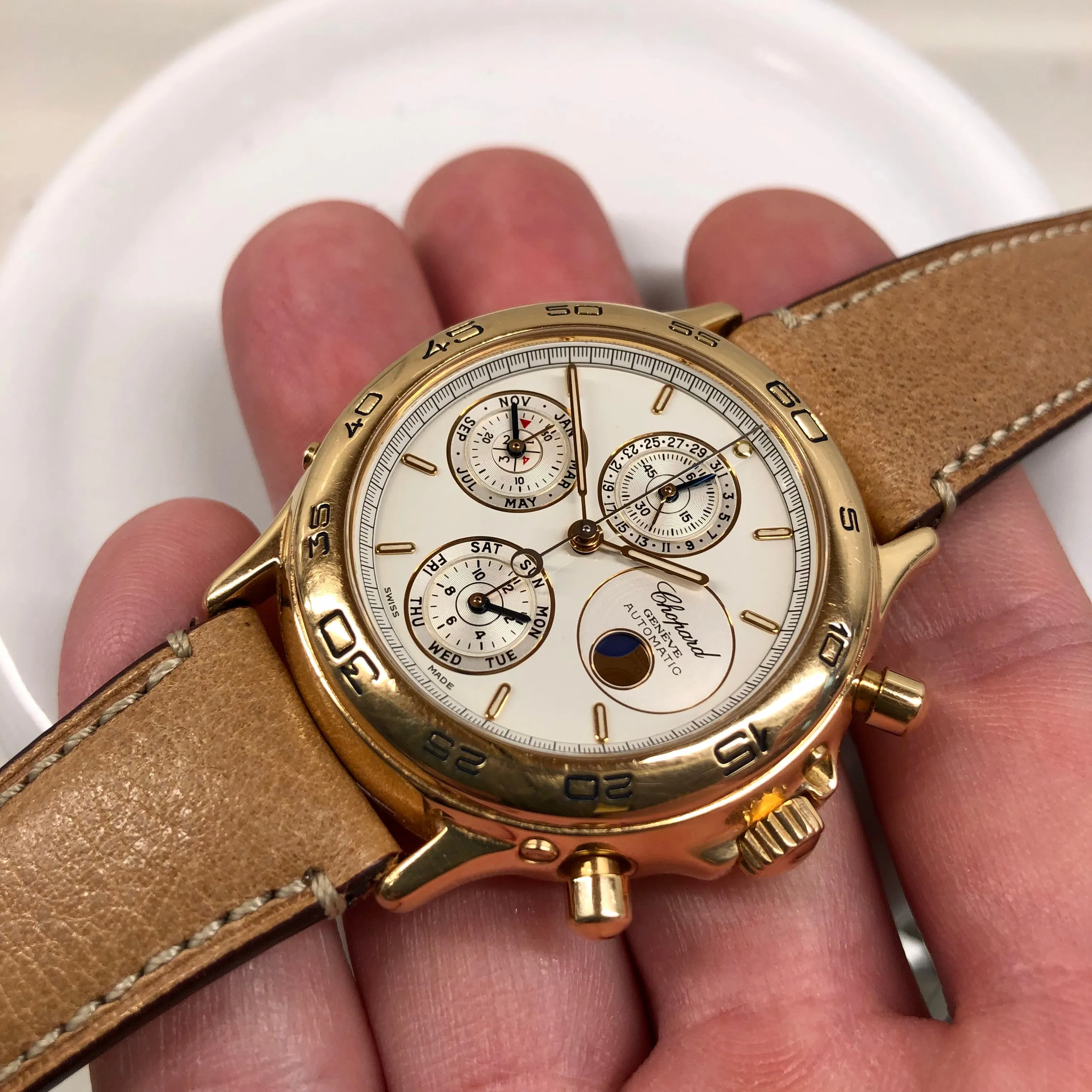 Chopard Classique Perpetual Calendar Chronograph 36/1208 41mm Automatic Limited Edition Wristwatch