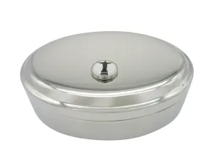 Circular Christ The Redeemer Rio Statue Pendant Oval Trinket Jewelry Box
