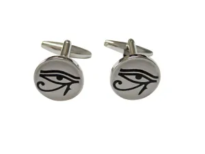 Circular Eye of Horus Cufflinks