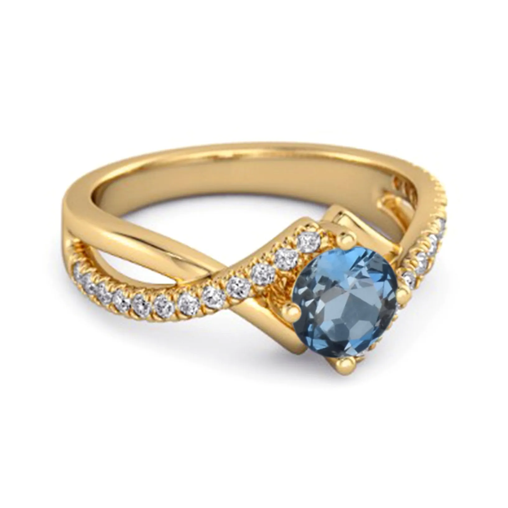 Classic & Elegant 0.25 Ctw London Blue Topaz Solitaire Accents Women Ring