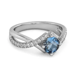 Classic & Elegant 0.25 Ctw London Blue Topaz Solitaire Accents Women Ring