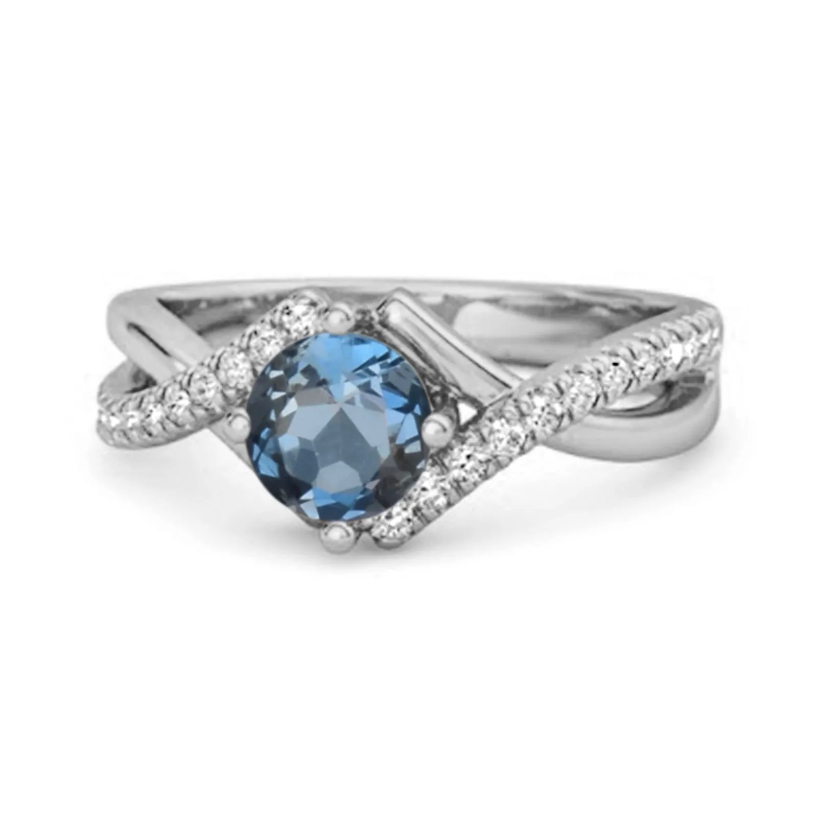 Classic & Elegant 0.25 Ctw London Blue Topaz Solitaire Accents Women Ring