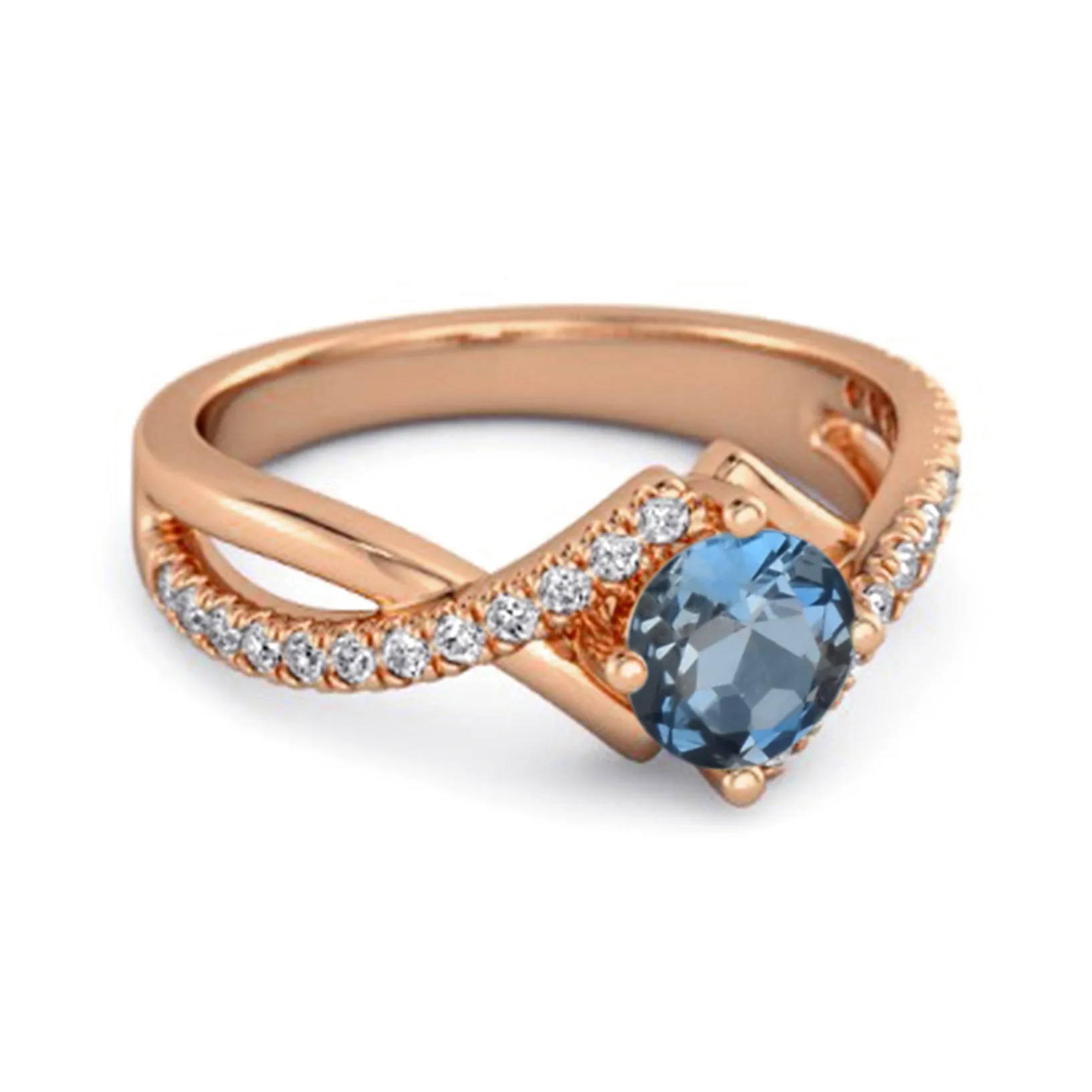 Classic & Elegant 0.25 Ctw London Blue Topaz Solitaire Accents Women Ring