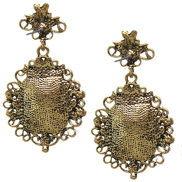 Clear Elegant Large Gemstone Post Earrings