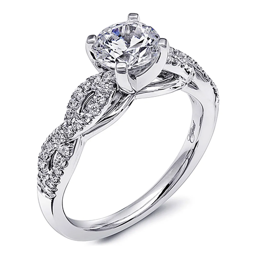 Coast Twist Diamond Engagement Ring