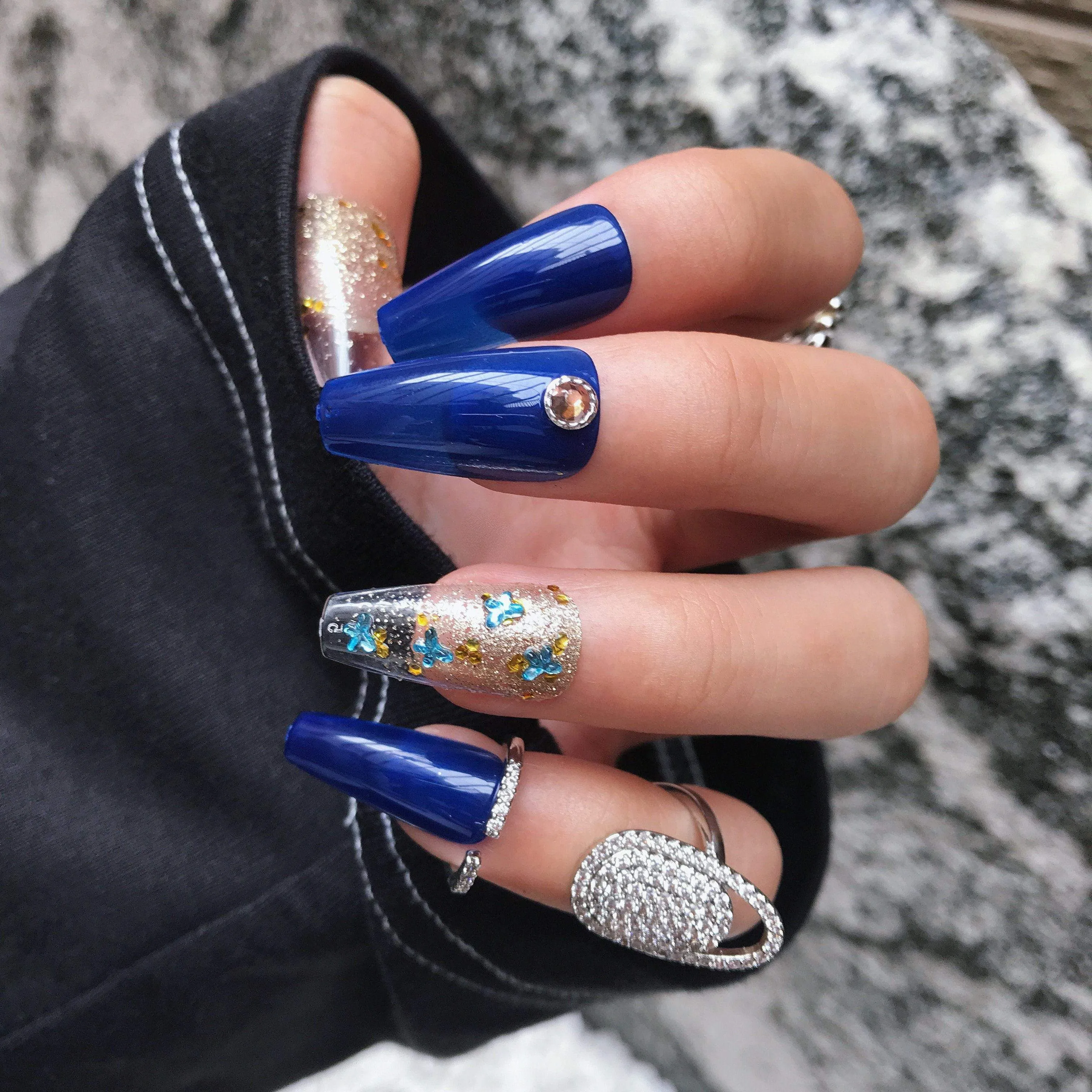 Coffin Golden Blue