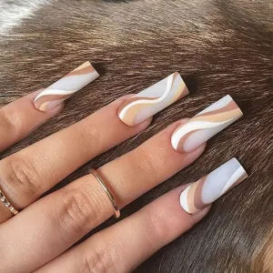 Coffin marble waves matte