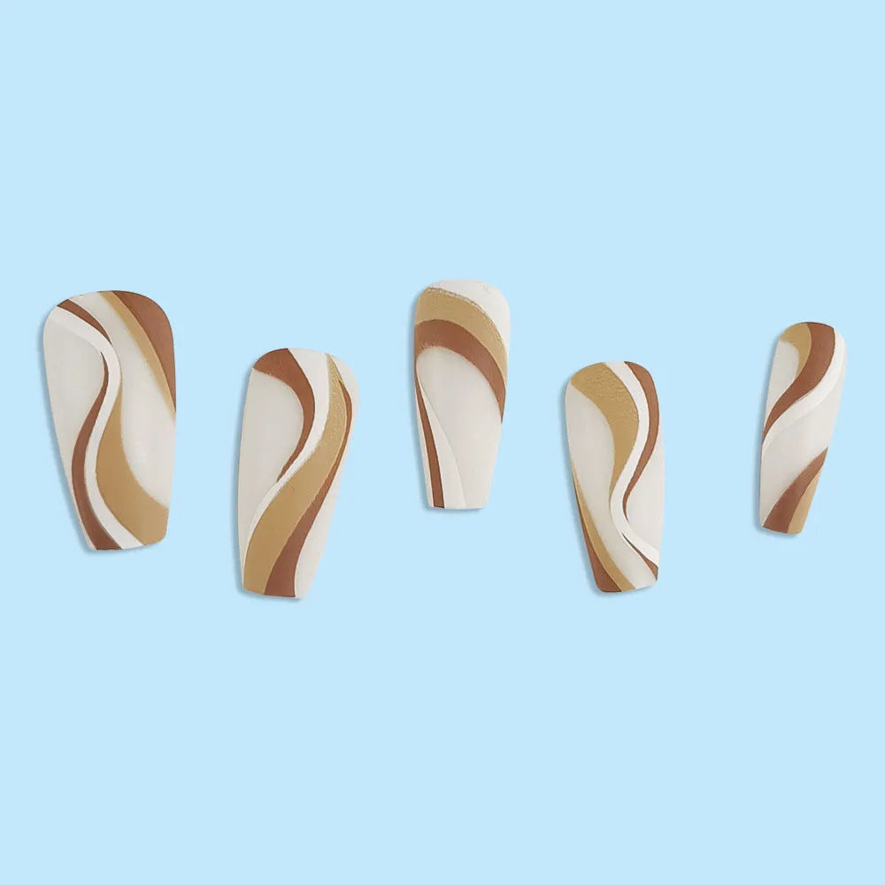 Coffin marble waves matte