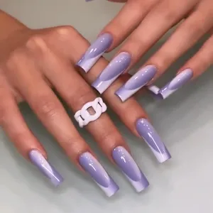 Coffin pretty purple cateye