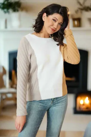 Color Block Sweater in Neutrals