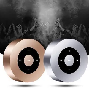 Color: Silver - Minimal Metallic Bluetooth Speaker and MP3 Player