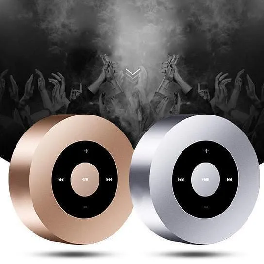 Color: Silver - Minimal Metallic Bluetooth Speaker and MP3 Player